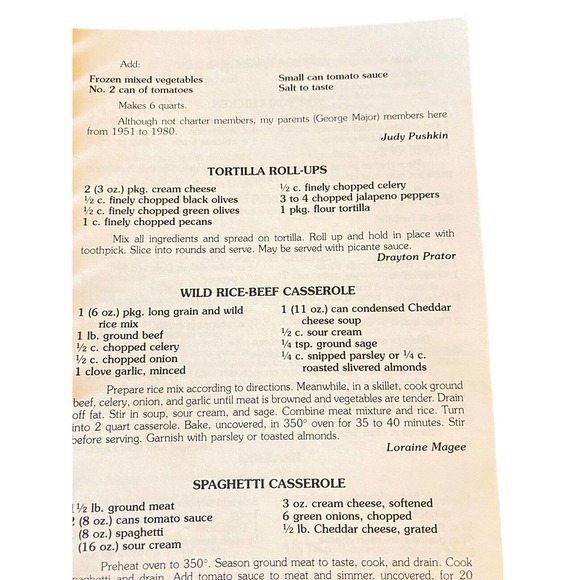 Our Best Recipes Terrace United Methodist Church Vintage 1002 Cookbook - Picture 6 of 11